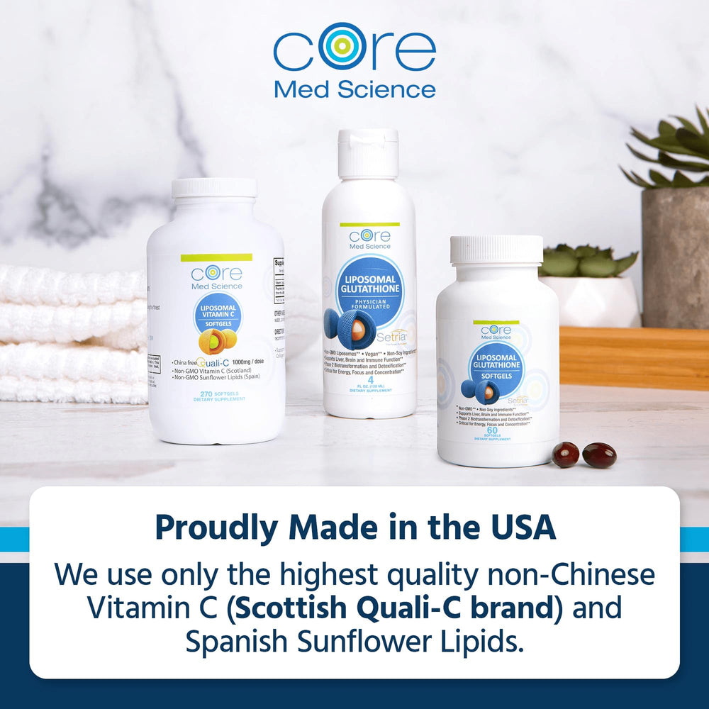Core Med Science made in USA CGMP facility seal for trusted manufacturing