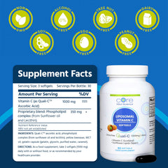 Core Med Science sunflower lecithin source indicating clean label