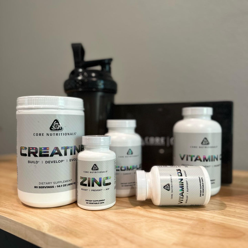 Core Nutritionals Creatine Monohydrate mix in glass supports training endurance