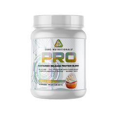 Core Nutritionals Pro Sustained Release Whey bottle showcasing durable packaging for steady recovery options