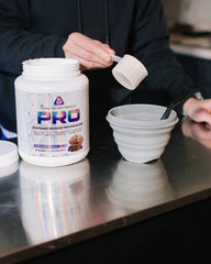 Core Nutritionals Pro Sustained Release Whey label closeup highlighting ingredient quality