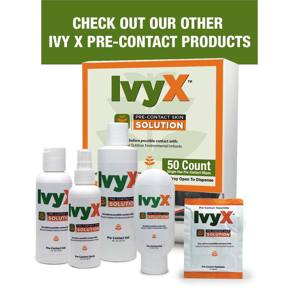 CoreTex Ivy X barrier gel packaging on display signals practical outdoor protection.