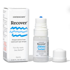 CorneaCare Recover bottle overview showing the multi-dose design for preservative-free drops.