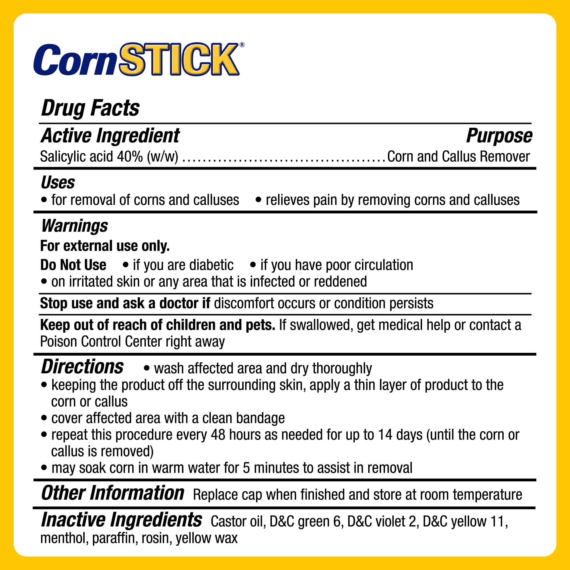 CornStick travel-size tube illustrates convenient on-the-go foot care