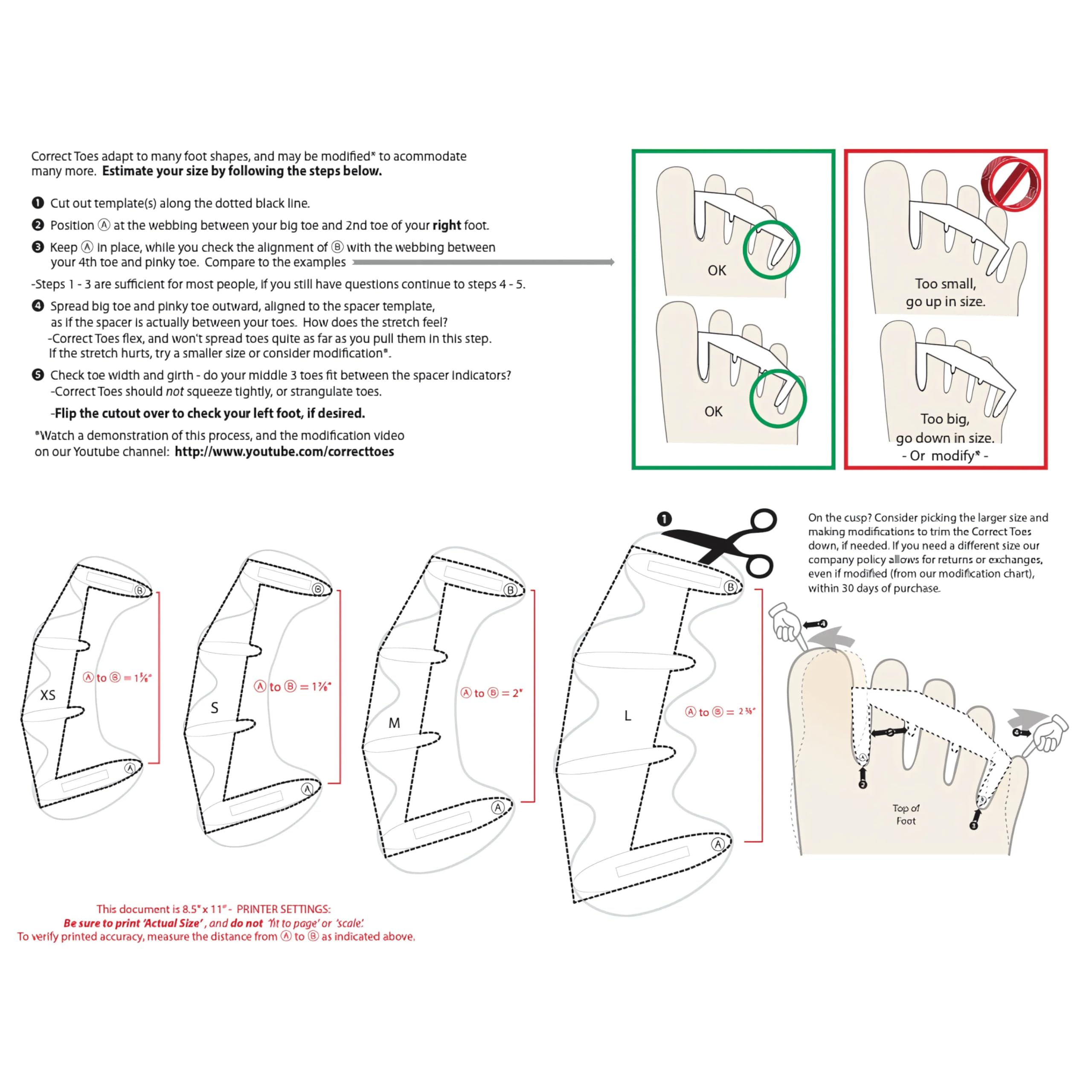 Correct Toes compact set ideal for home use and travel