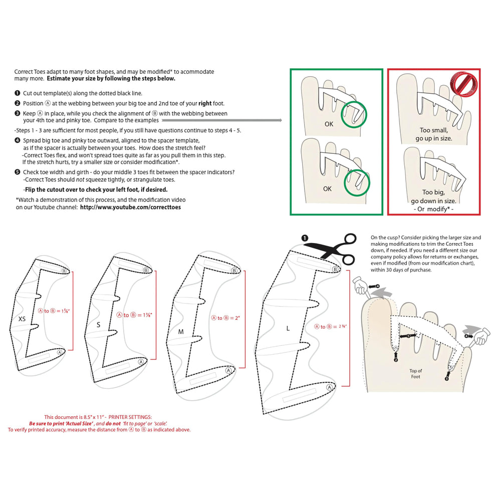 Correct Toes compact set ideal for home use and travel