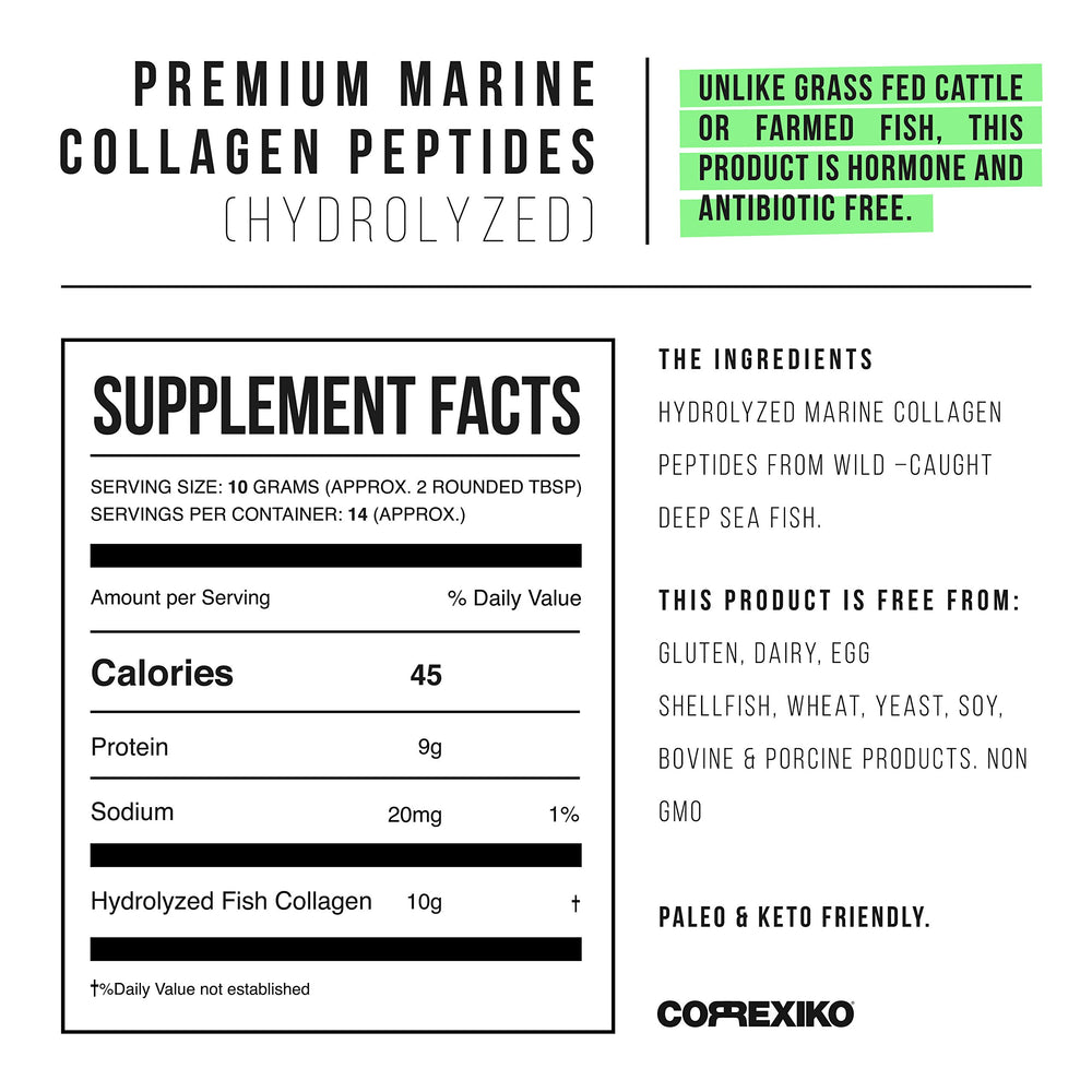 CORREXIKO marine collagen serving-stir—quick, versatile daily integration.