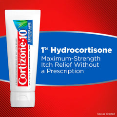 Cortizone-10 aloe soothing skin close-up highlighting calming ingredients.