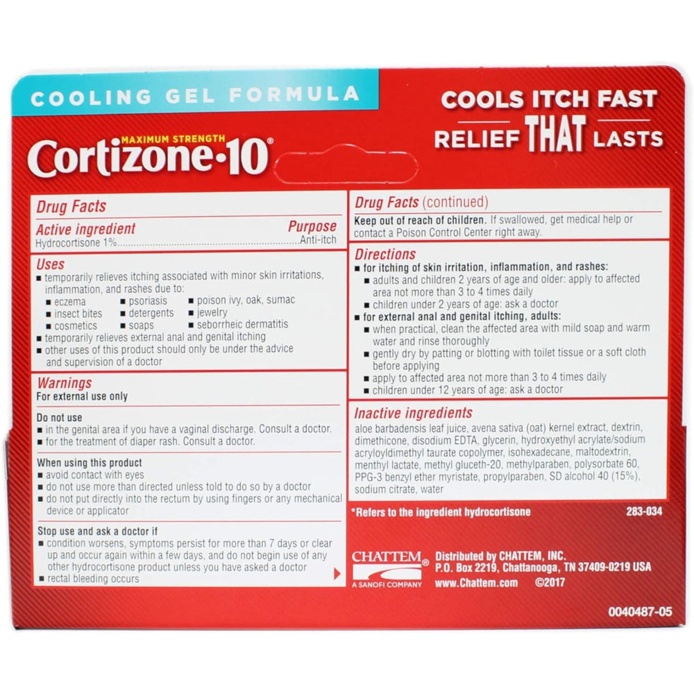 Cortizone-10 with aloe ingredient icon emphasizes soothing comfort.