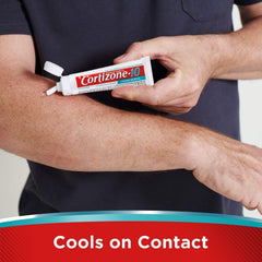 Cortizone-10 cooling-relief-gel being applied to the arm for fast relief.