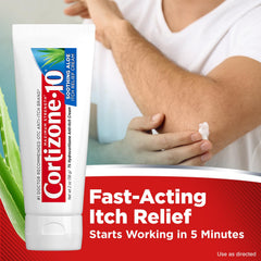 Cortizone-10 fragrance-free and dye-free formula 2oz tube ideal for sensitive skin.