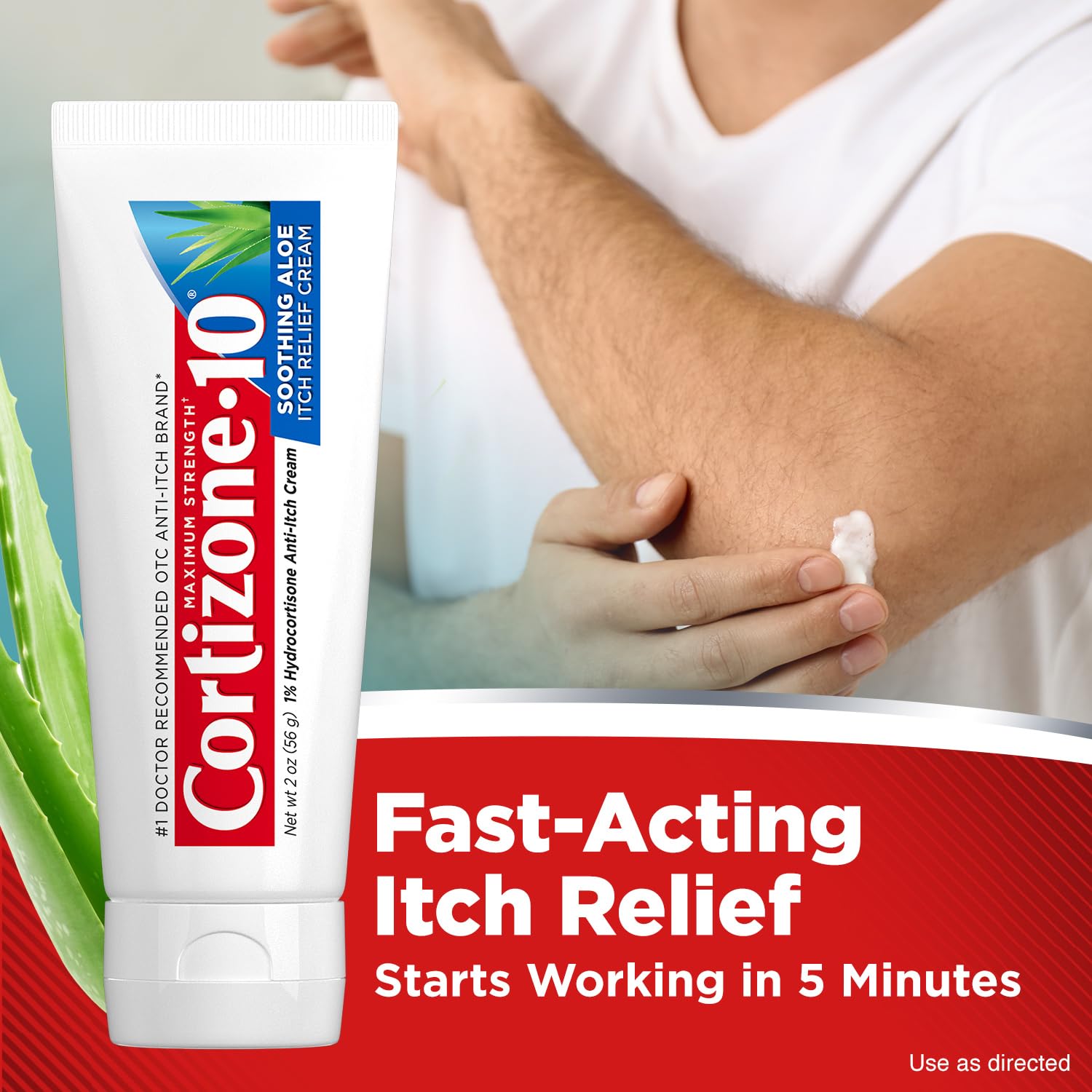 Cortizone-10 fragrance-free dye-free formula ideal for sensitive skin.