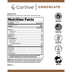 CorVive powder ingredients bowl featuring grass-fed protein and collagen