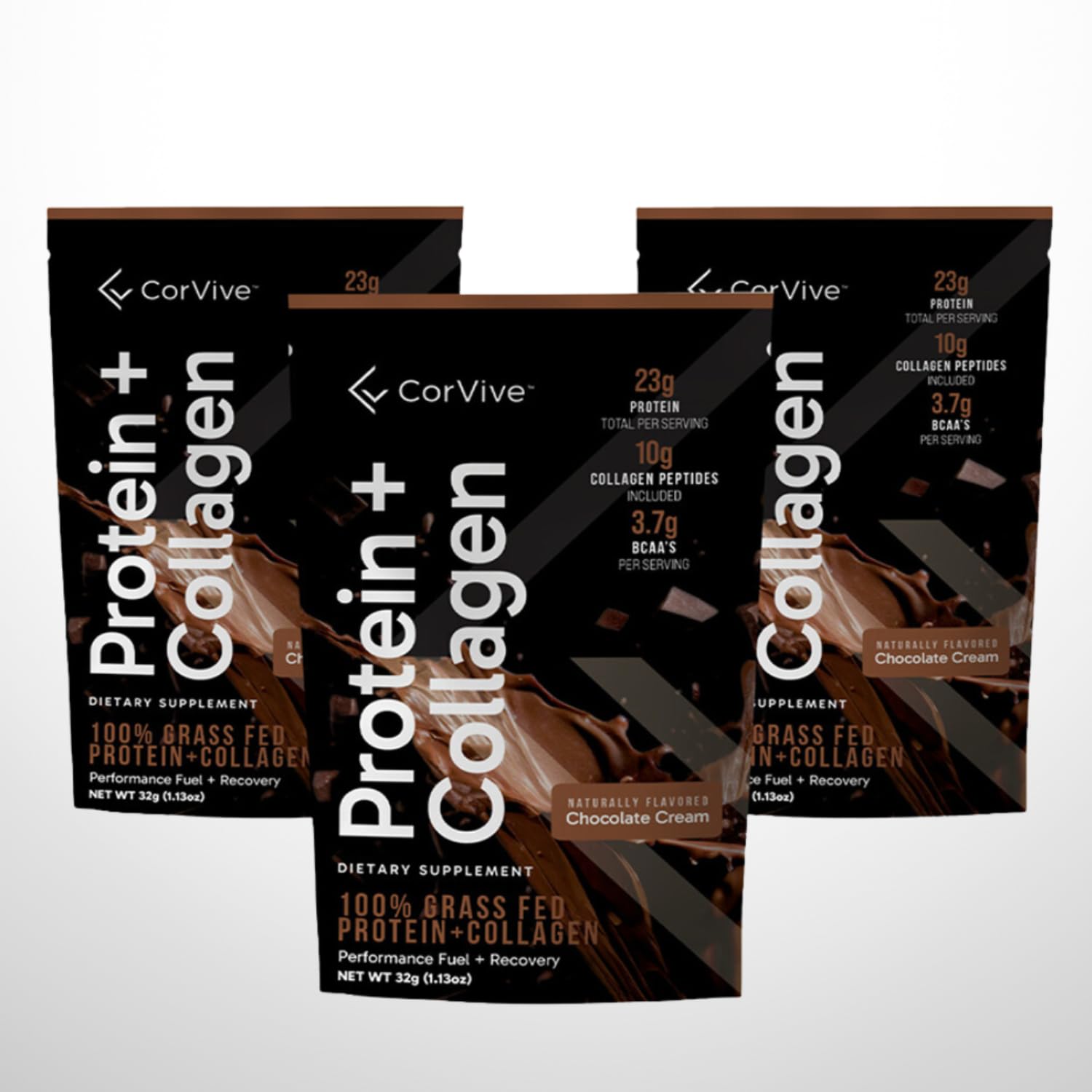 CorVive protein collagen shake with mixer demonstrating smooth mixability