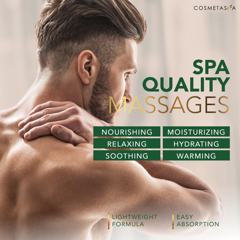 Cosmetasa sore muscle oil roller in hand for on-the-go relief.