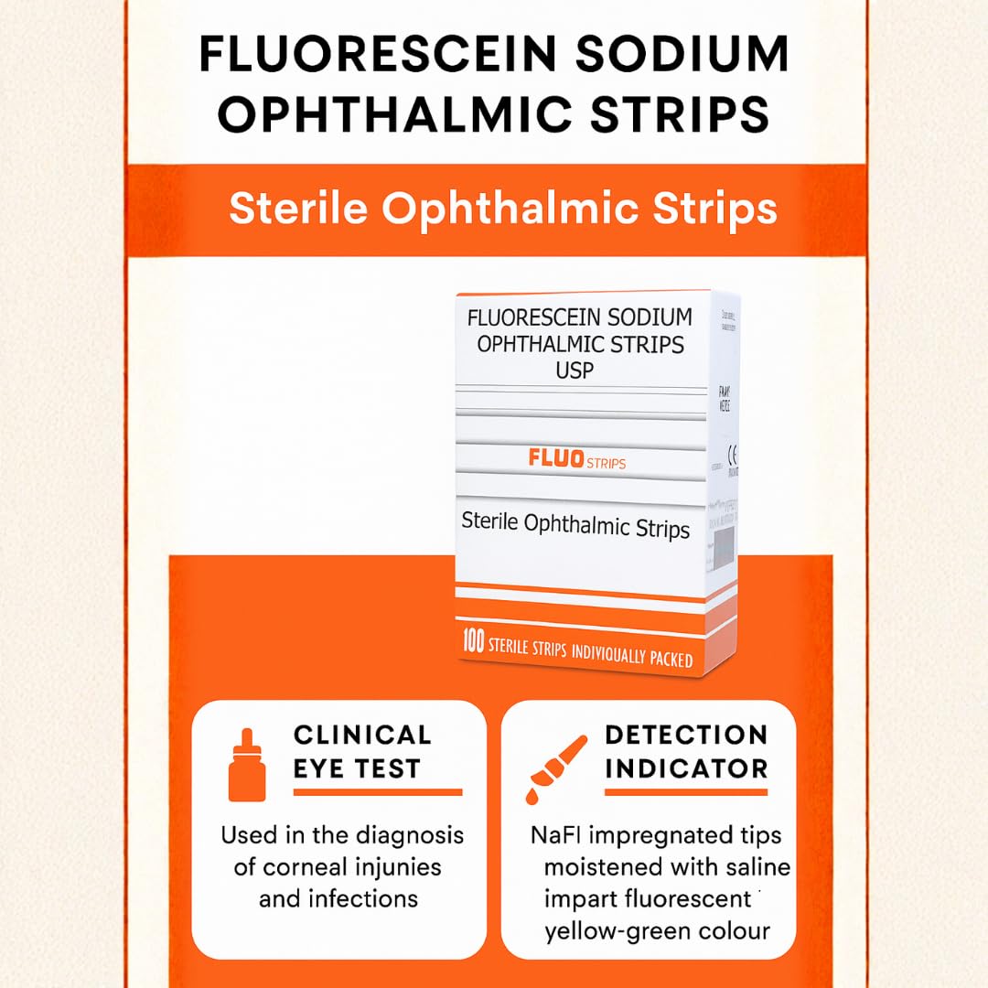 Cosmid Ophthalmic Fluo Touch Strips CE Certified ensures quality for professional use.