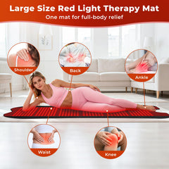 Cosnyu red light therapy blanket curved design hugs the body for optimal contact.