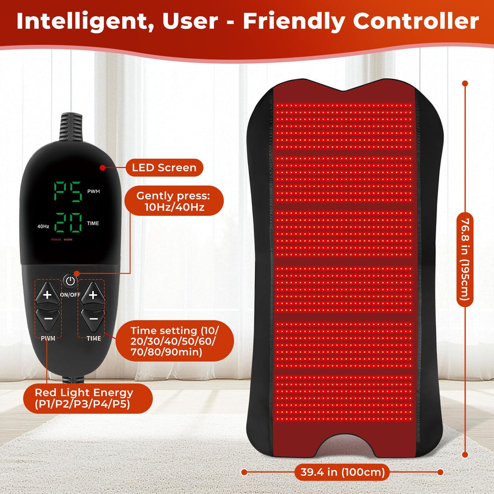 Cosnyu red light therapy blanket in premium leather blends comfort and style.