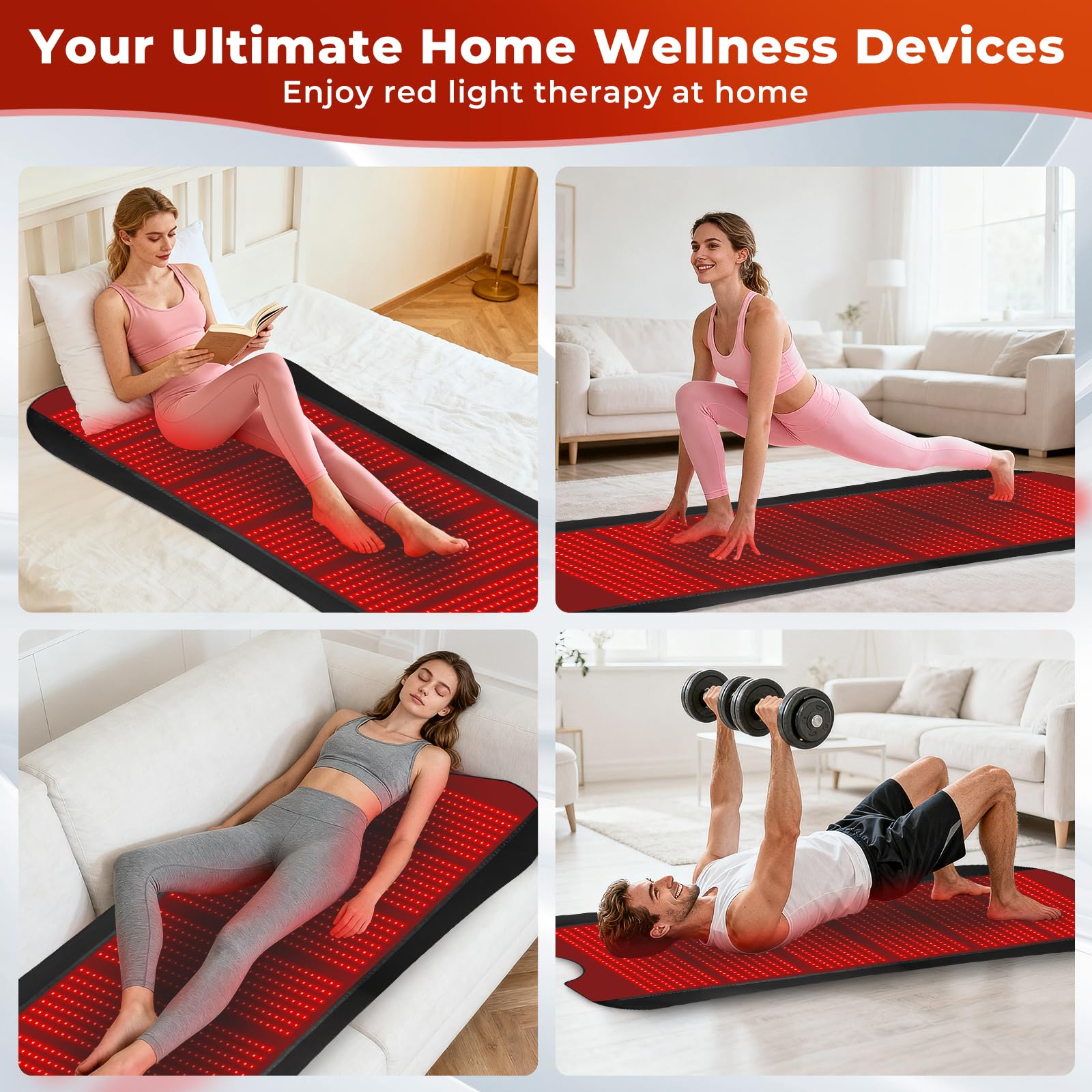 Cosnyu red light therapy blanket timer enables automatic shut-off after use.