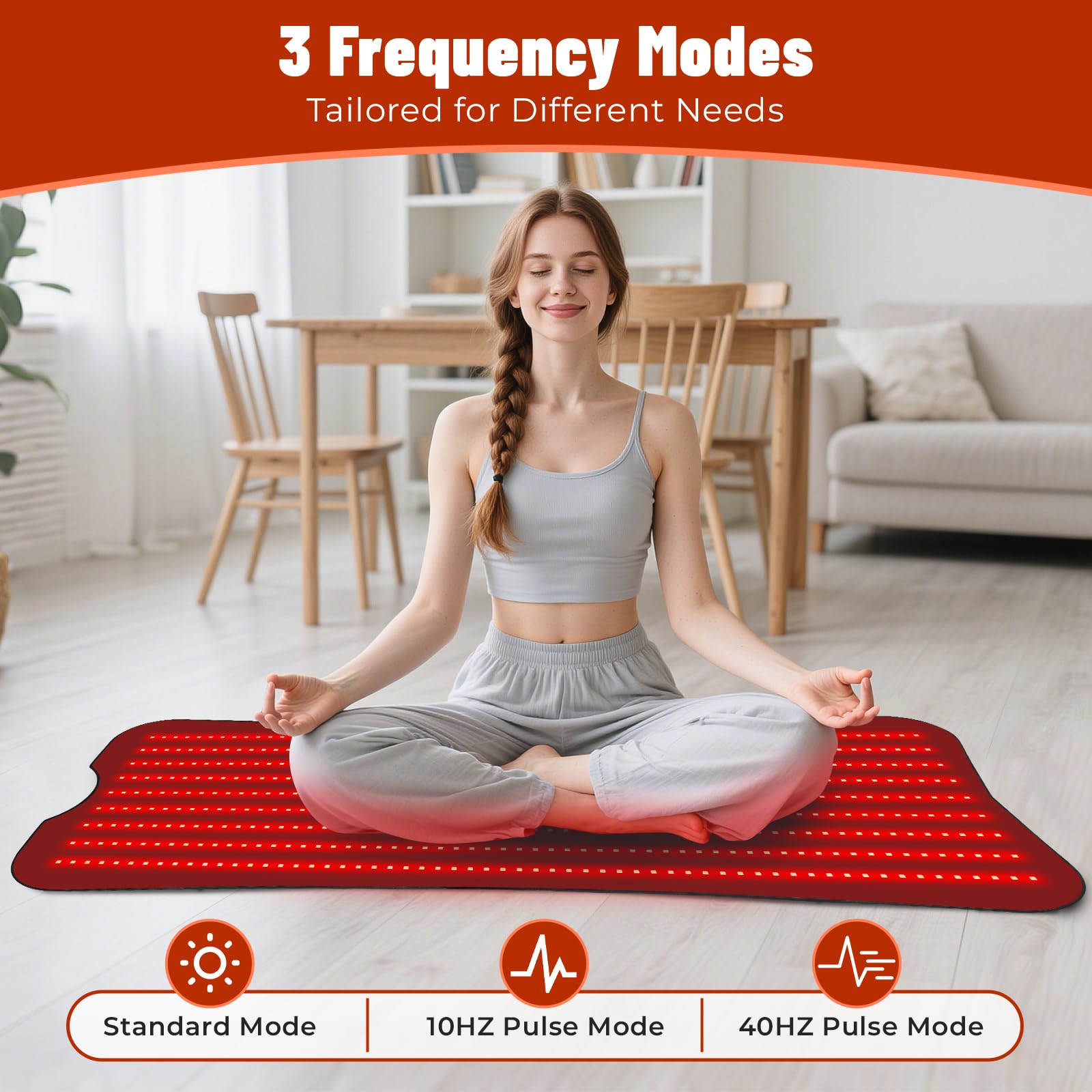 Cosnyu red light therapy pad curved design hugs the body's contours