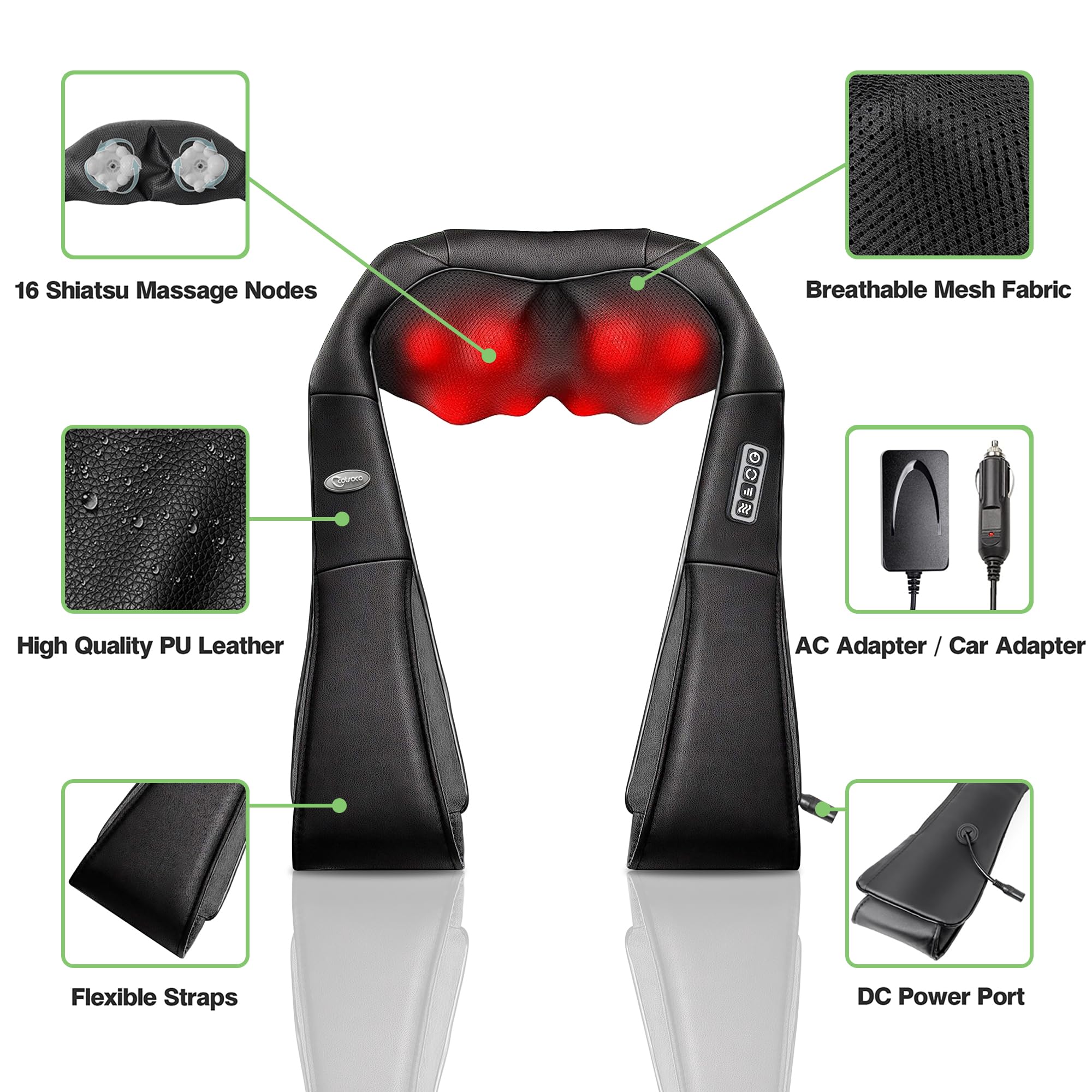 Cotsoco 3D kneading nodes target neck and back muscle knots