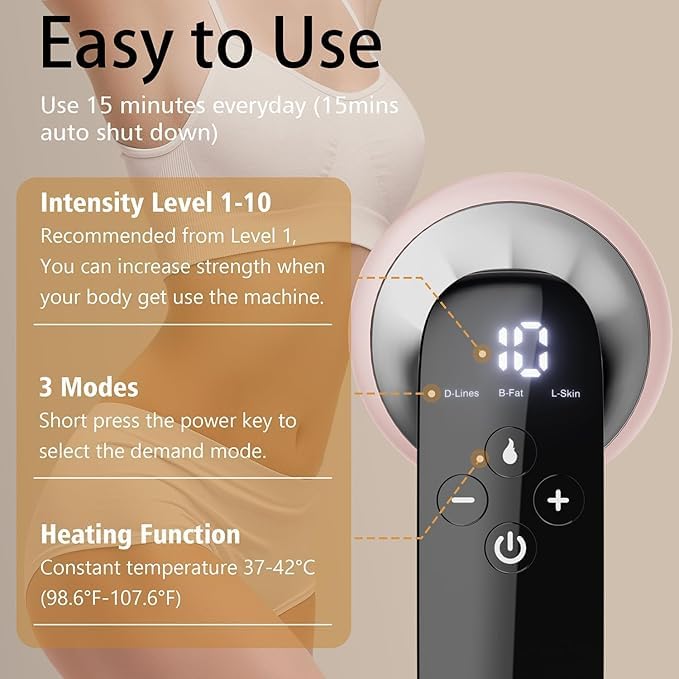 Cotsoco cellulite massager handheld use highlighting versatile, targeted massage for thighs, abdomen, and arms
