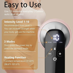 Cotsoco cellulite massager handheld use highlighting versatile, targeted massage for thighs, abdomen, and arms