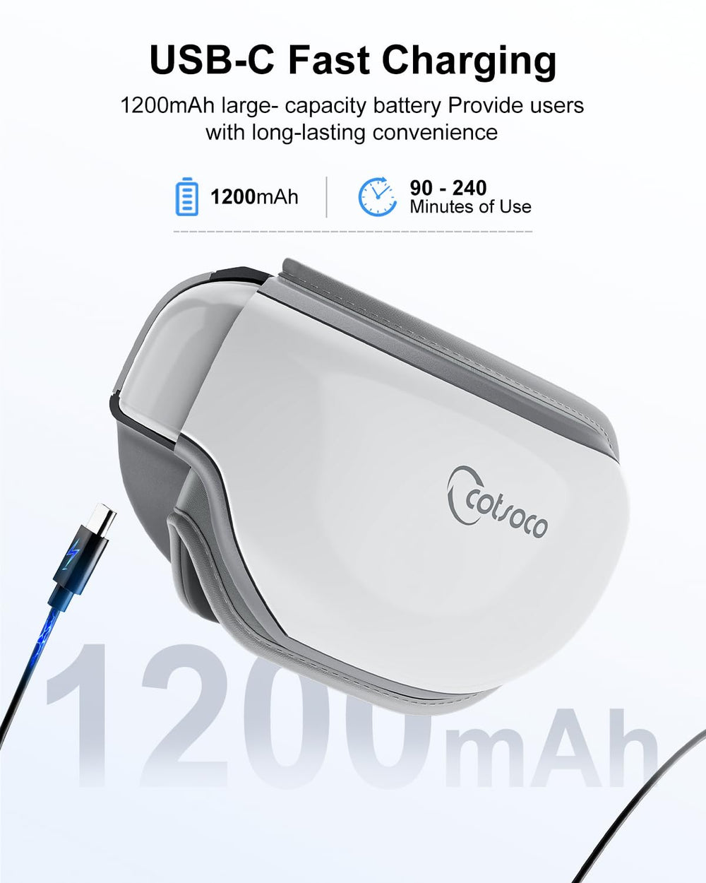 Cotsoco Eye Massager adjustable headband ensures comfortable fit for all ages