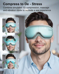 Cotsoco Eye Massager with Heat blue heat pads delivering soothing warmth