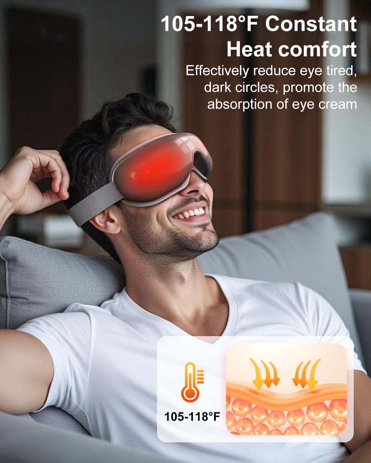 Cotsoco Eye Massager demonstrating vibration mode for tension relief