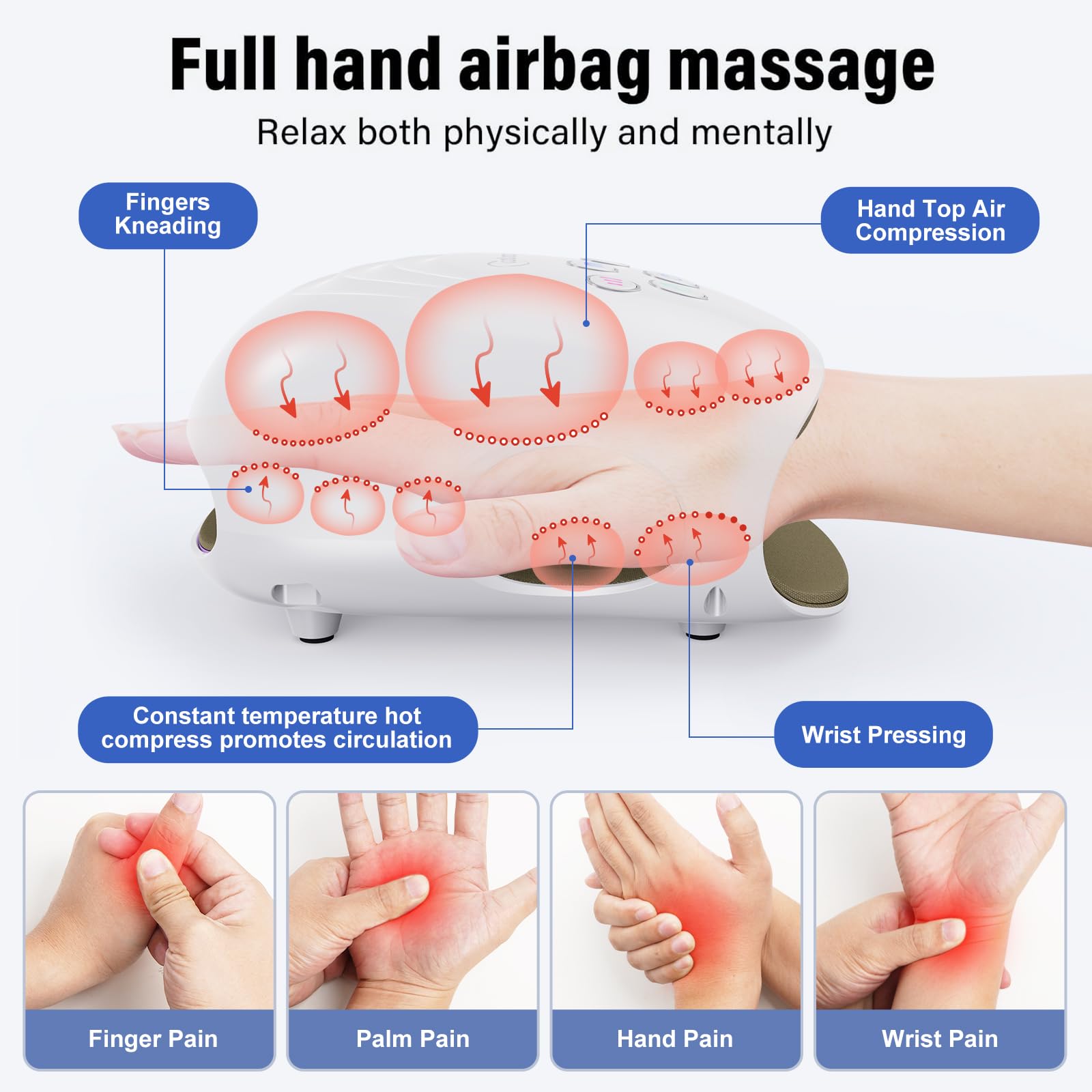 Cotsoco massager displaying three modes for customizable relaxation