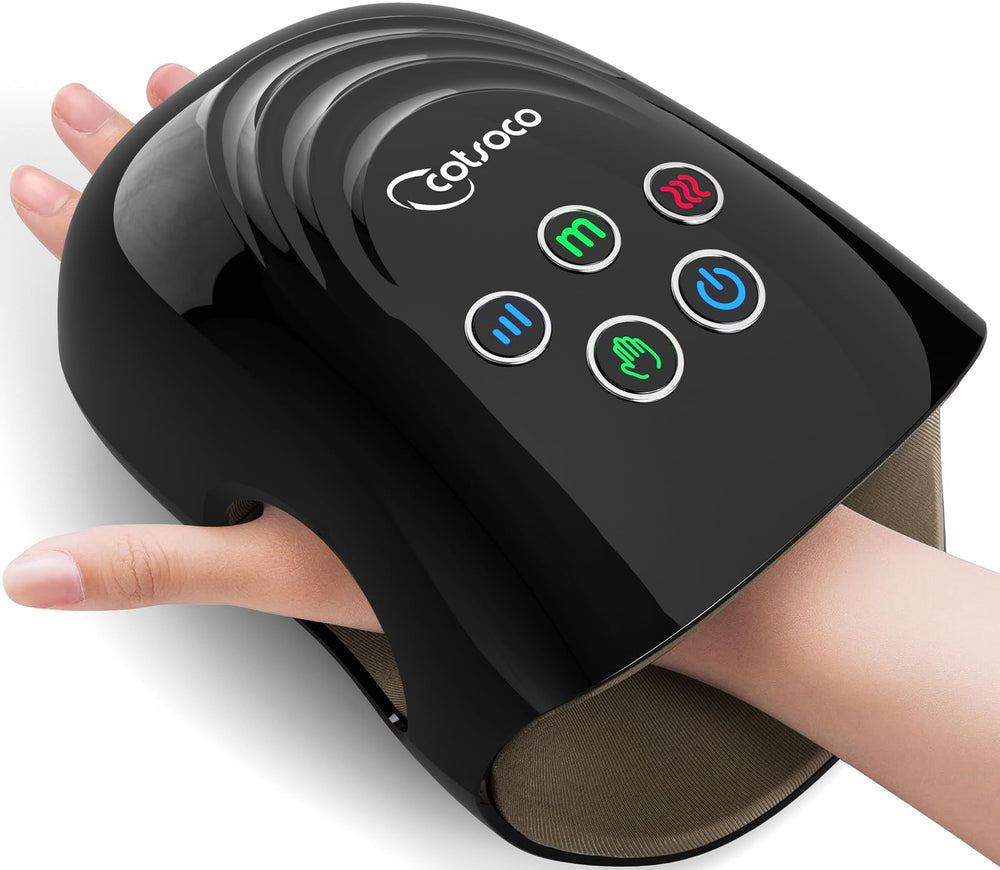 Cotsoco Hand Massager with three modes for personalized relaxation at home.