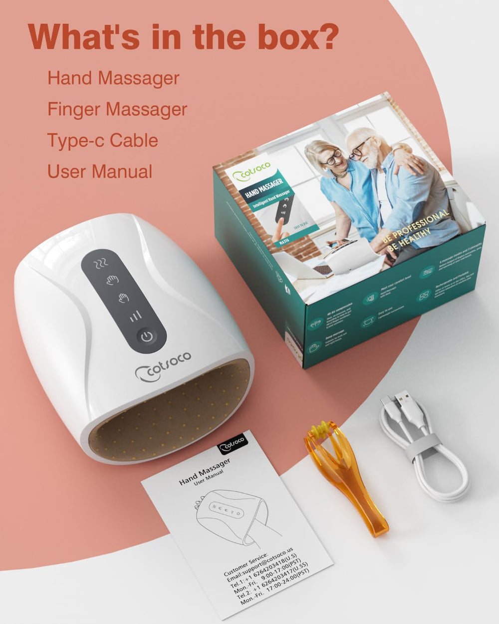 Cotsoco Hand Massager gift-ready box suitable for holidays.