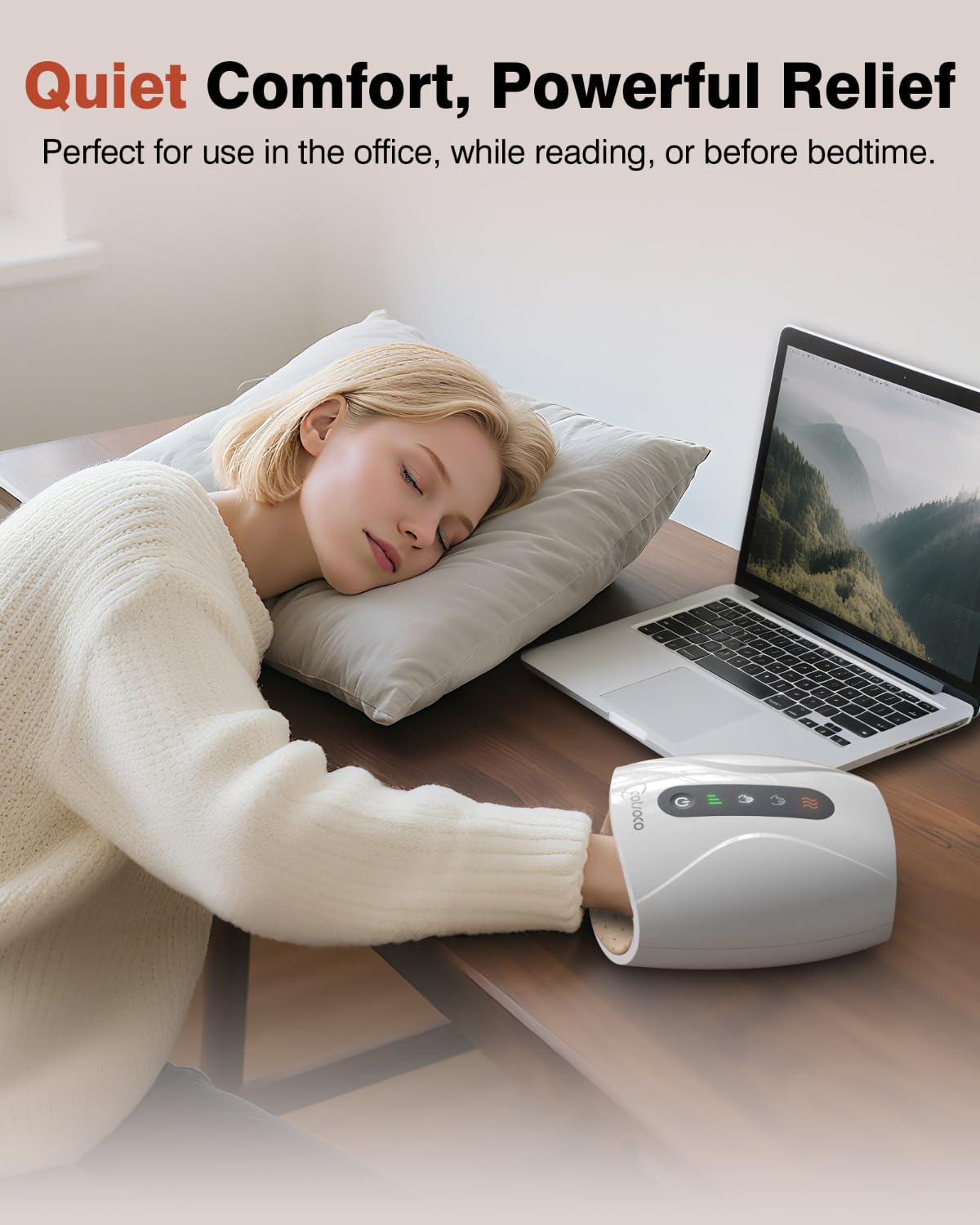 Cotsoco Hand Massager ergonomic design fits hands for extended use.