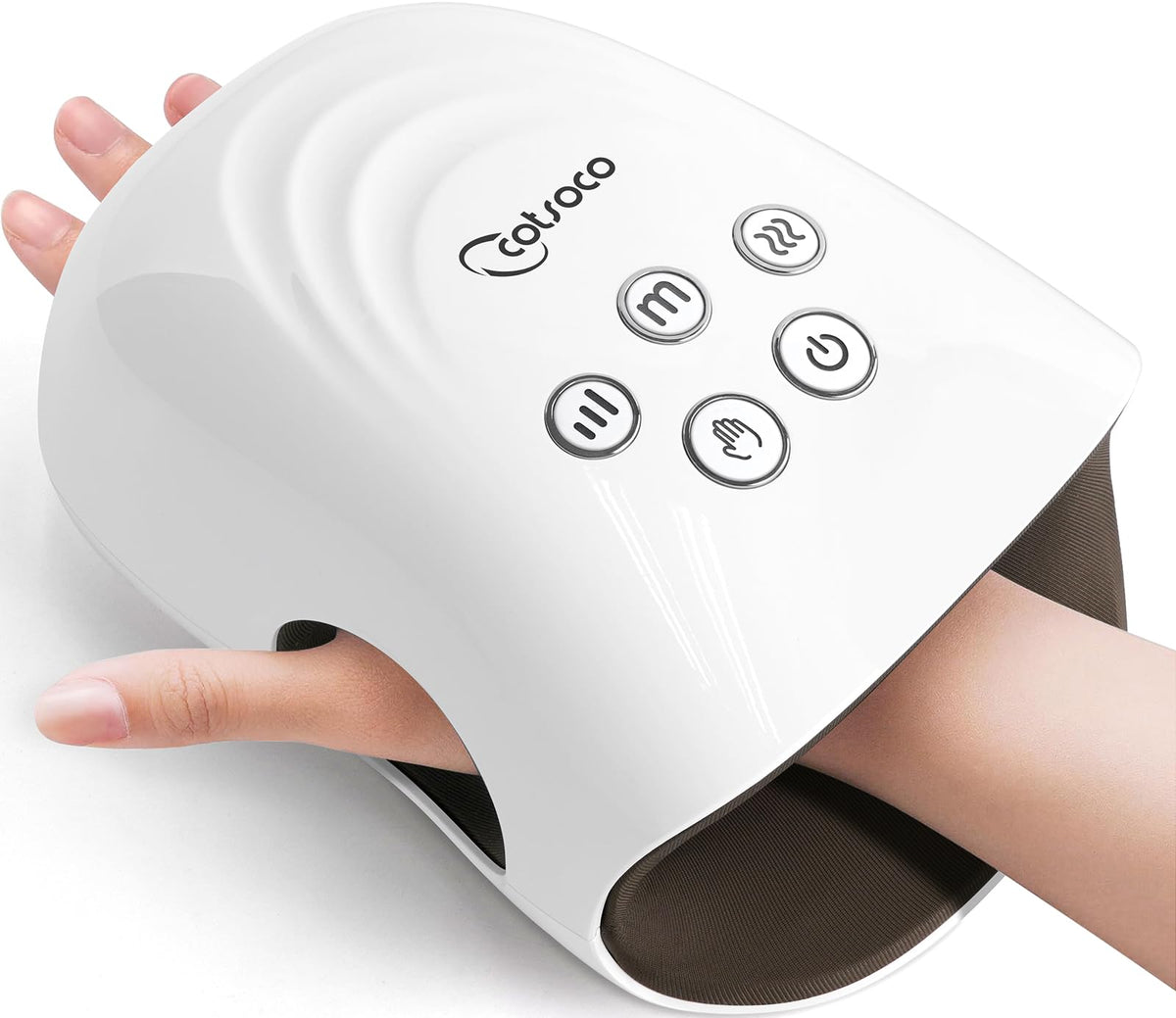 Cotsoco hand massager with heat and compression soothing tired hands after work