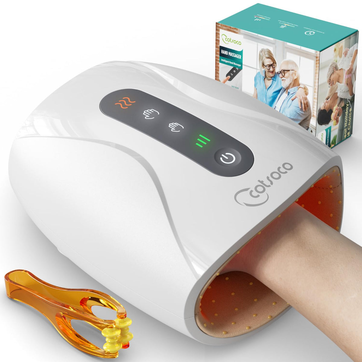 Cotsoco Hand Massager outer view showing a sleek, portable design for home use.