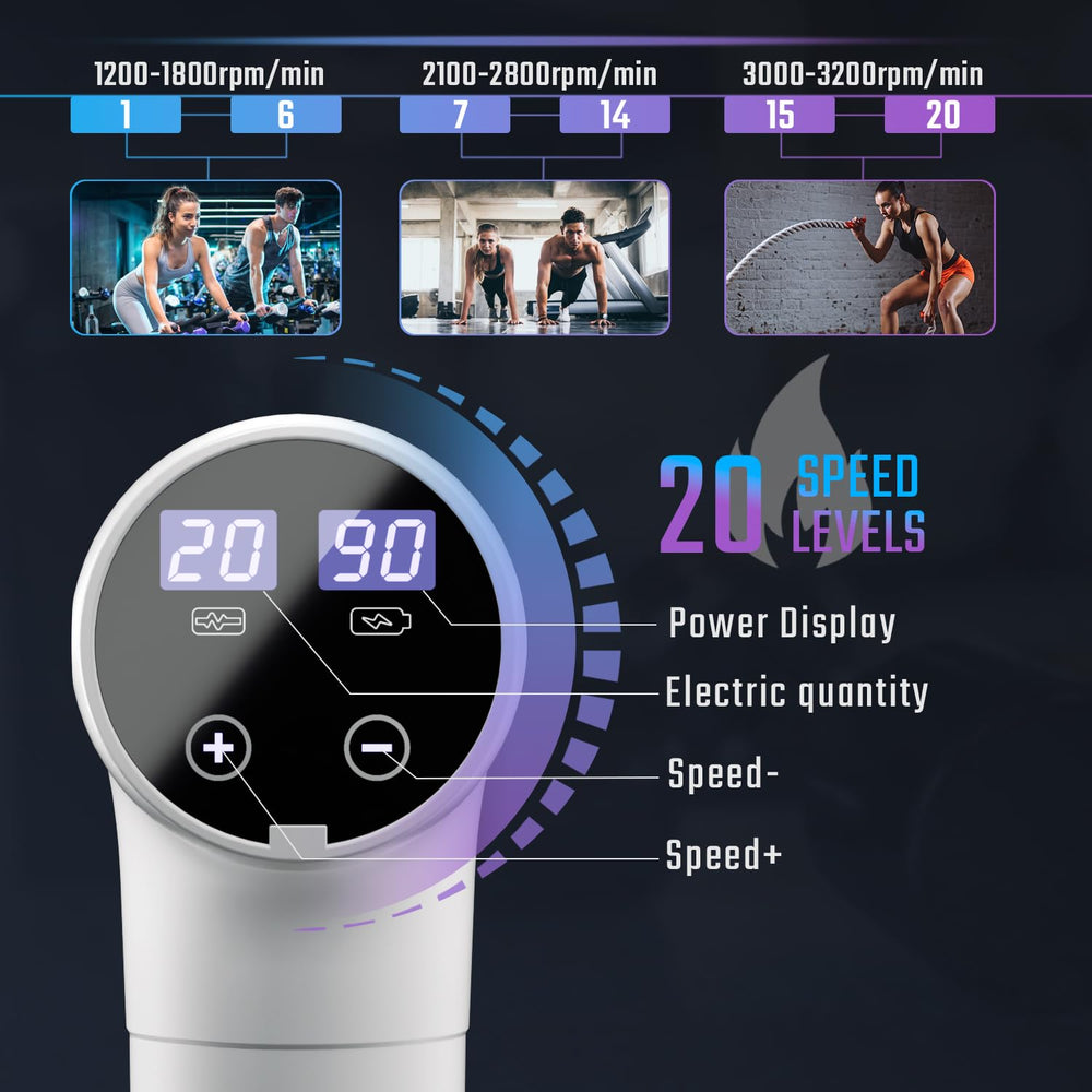 Cotsoco Massage Gun with 9 interchangeable heads for targeted relief.