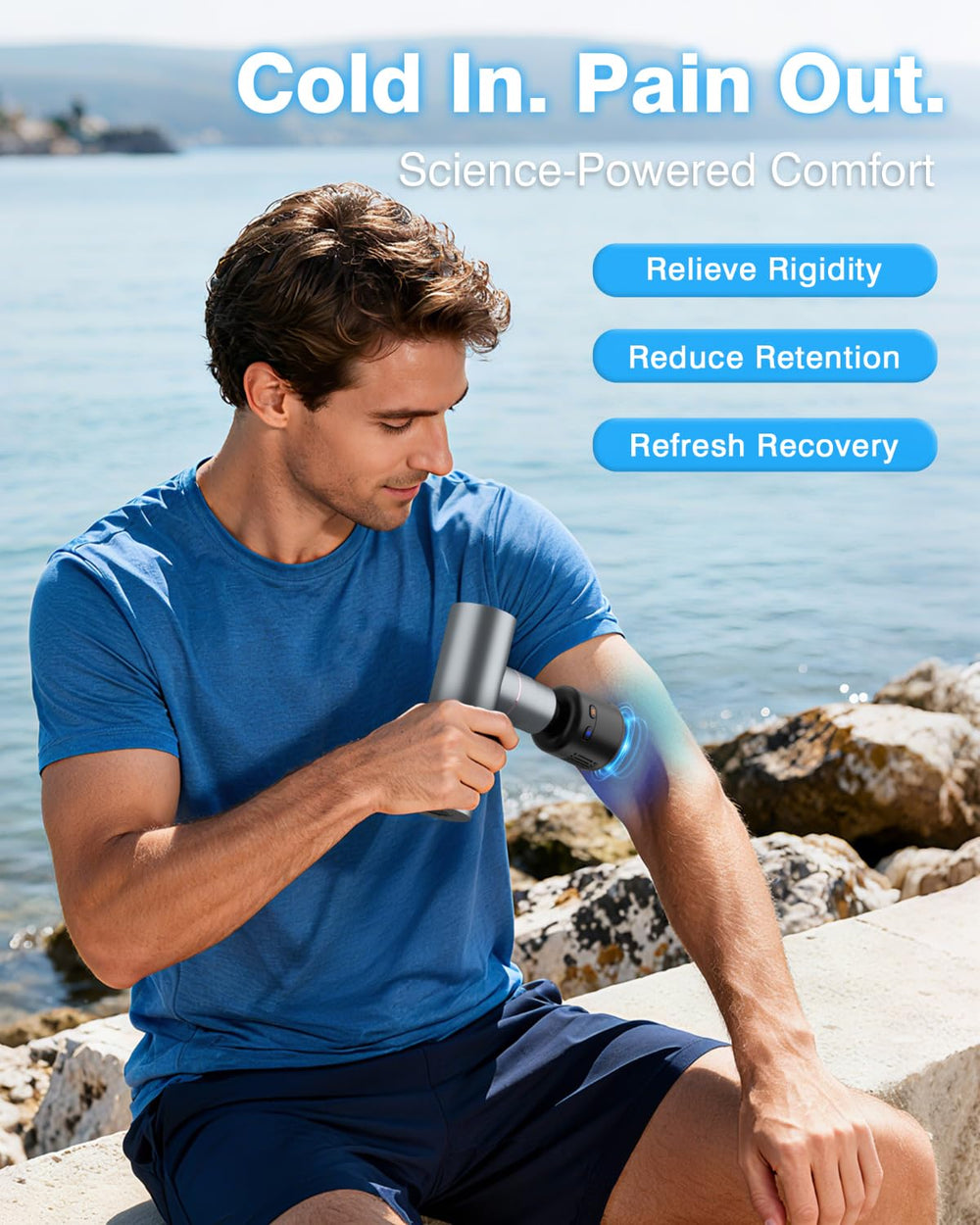 Cotsoco ball head concentrates pressure for deep tissue feel.