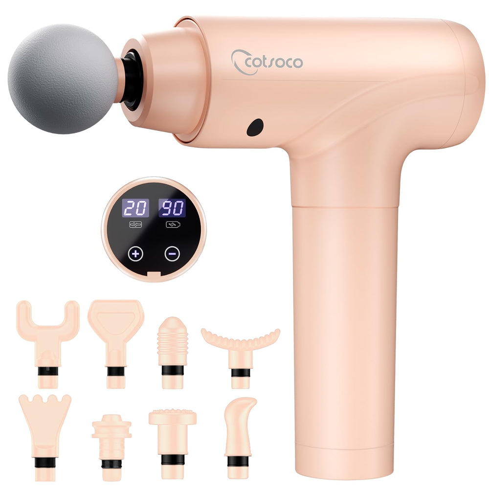 Cotsoco massage gun deep tissue relief for tired muscles after workouts.