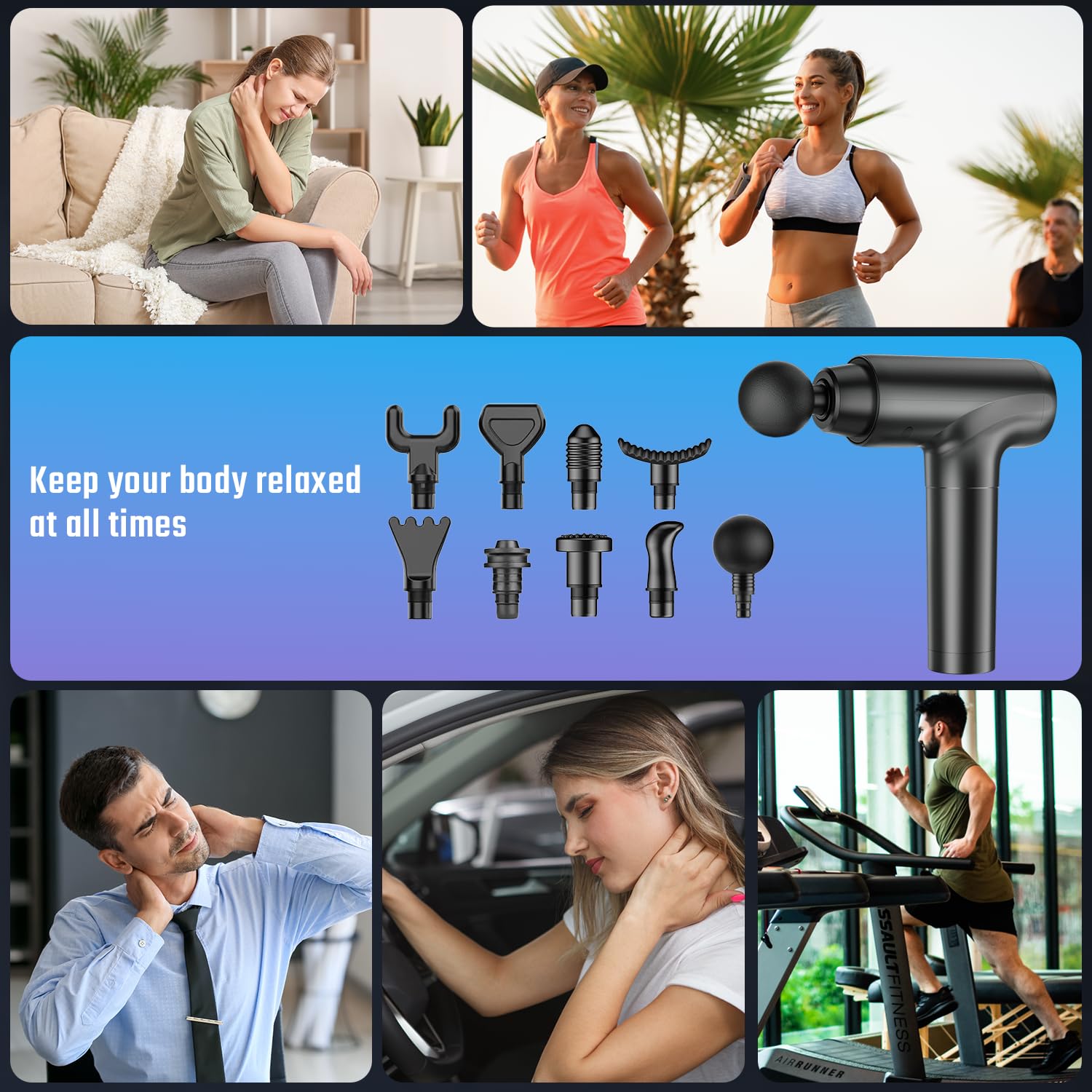 Cotsoco massage gun is ideal for gym office and travel use