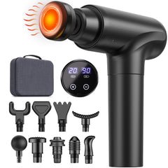 Cotsoco Massage Gun with Heat Head providing soothing warmth for muscle relief.