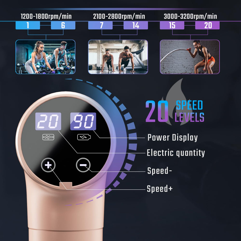 Cotsoco massage gun with nine heads targets muscle groups more effectively.