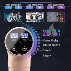 Cotsoco massage gun with nine heads targets muscle groups more effectively.