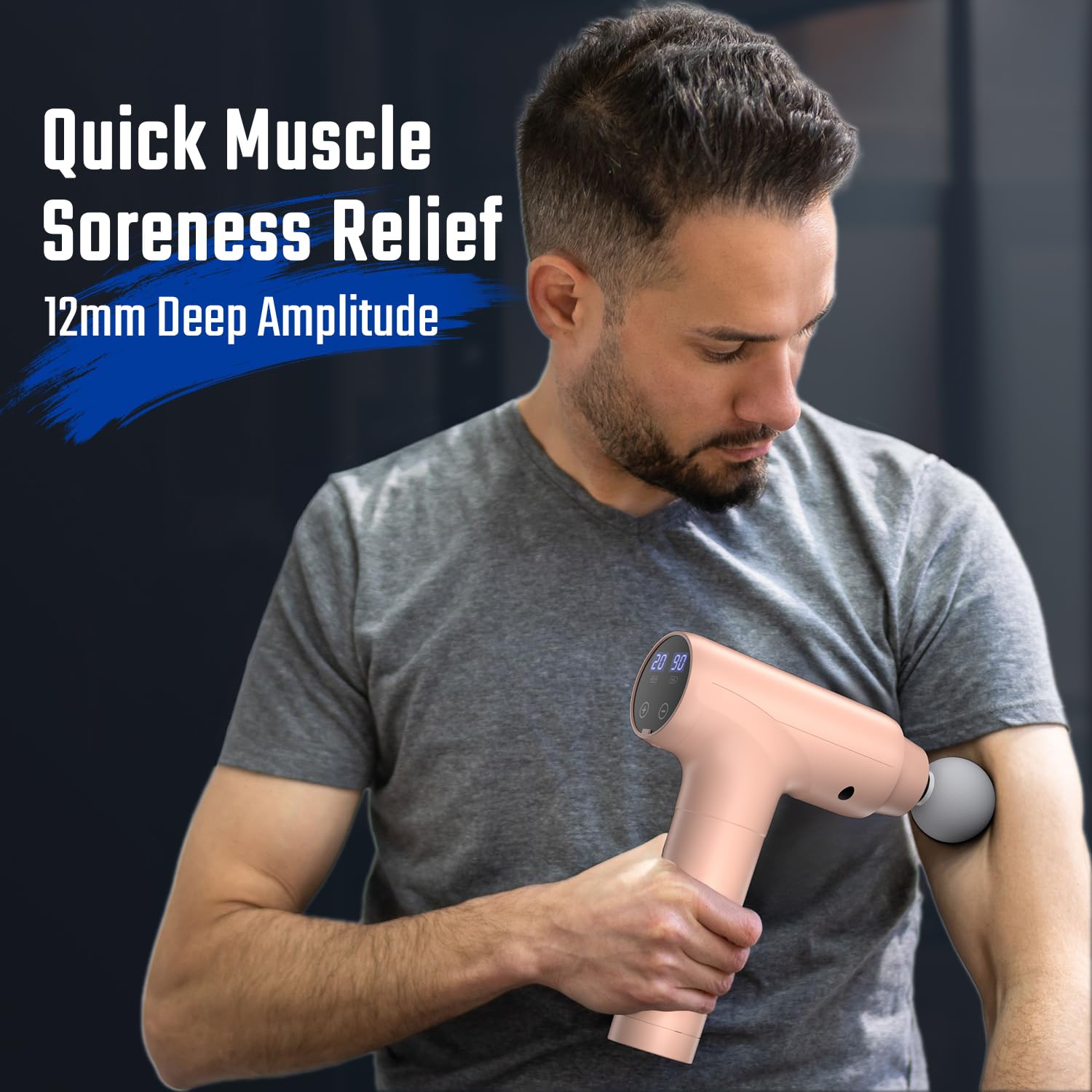 Cotsoco massage gun operates quietly under 40dB for discreet use.