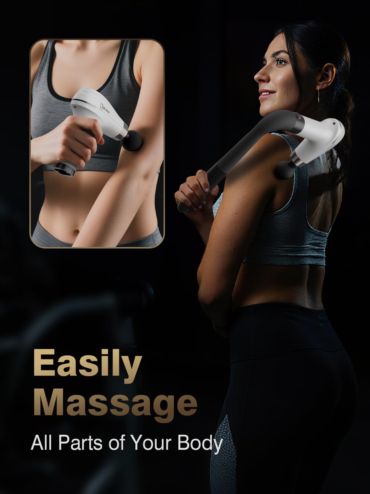 Cotsoco 8-speed levels enable gentle to intense percussion therapy.