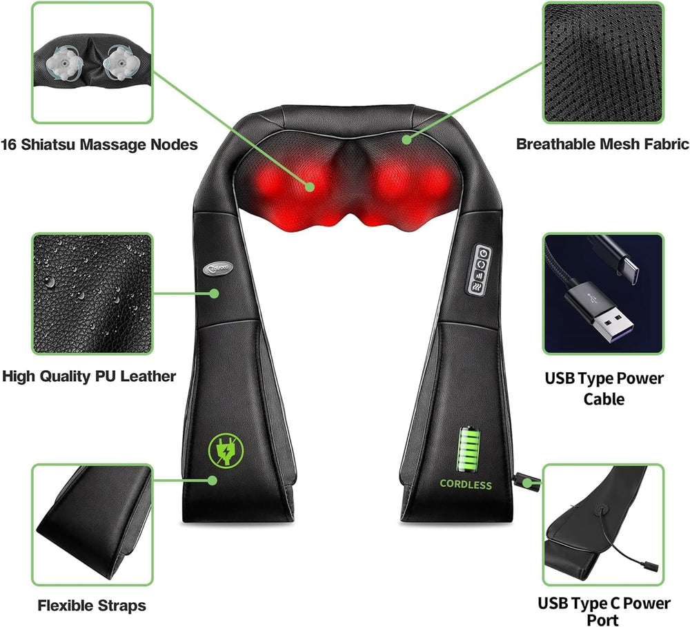 Overheat protection icon and safety features on Cotsoco massager