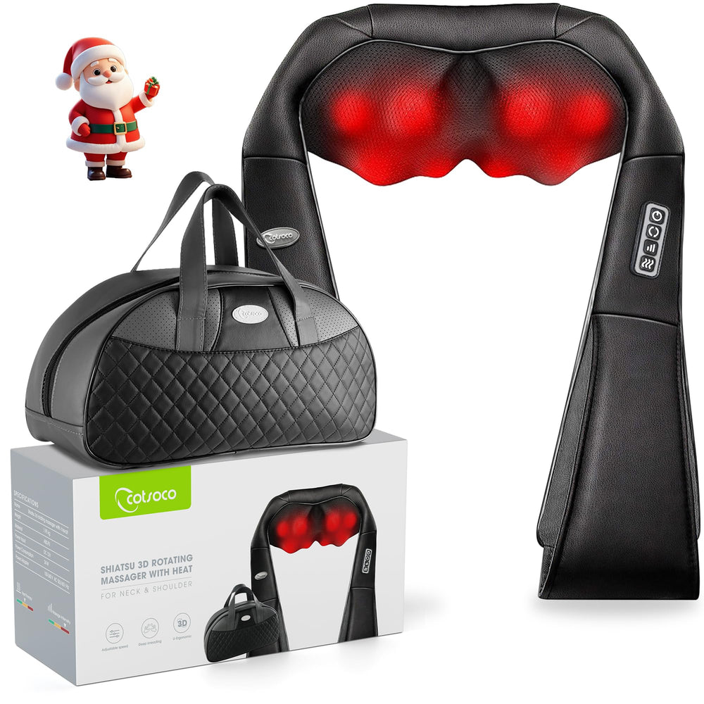 Cotsoco Shiatsu massager overview with full-body design and heat feature