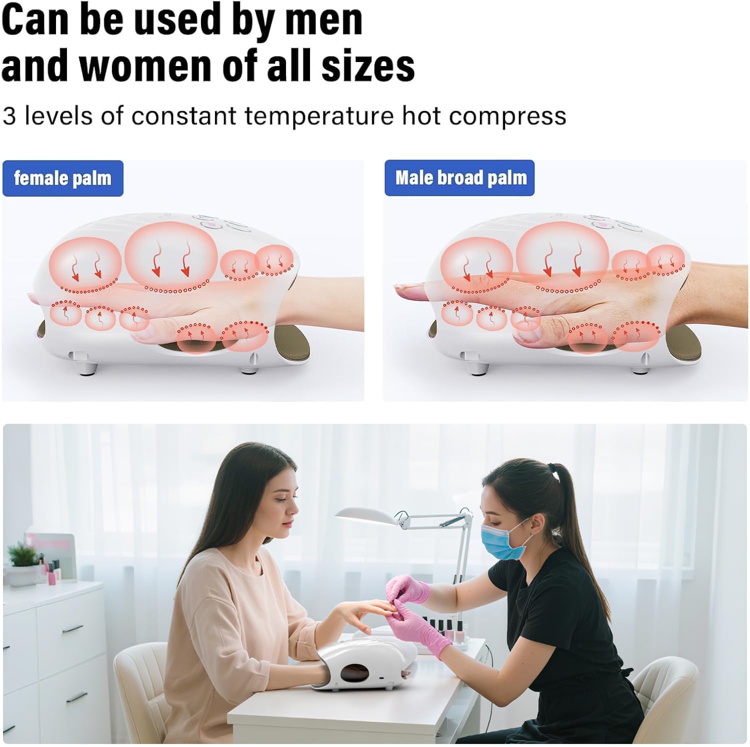 Cotsoco upgraded massager displaying heat and compression features