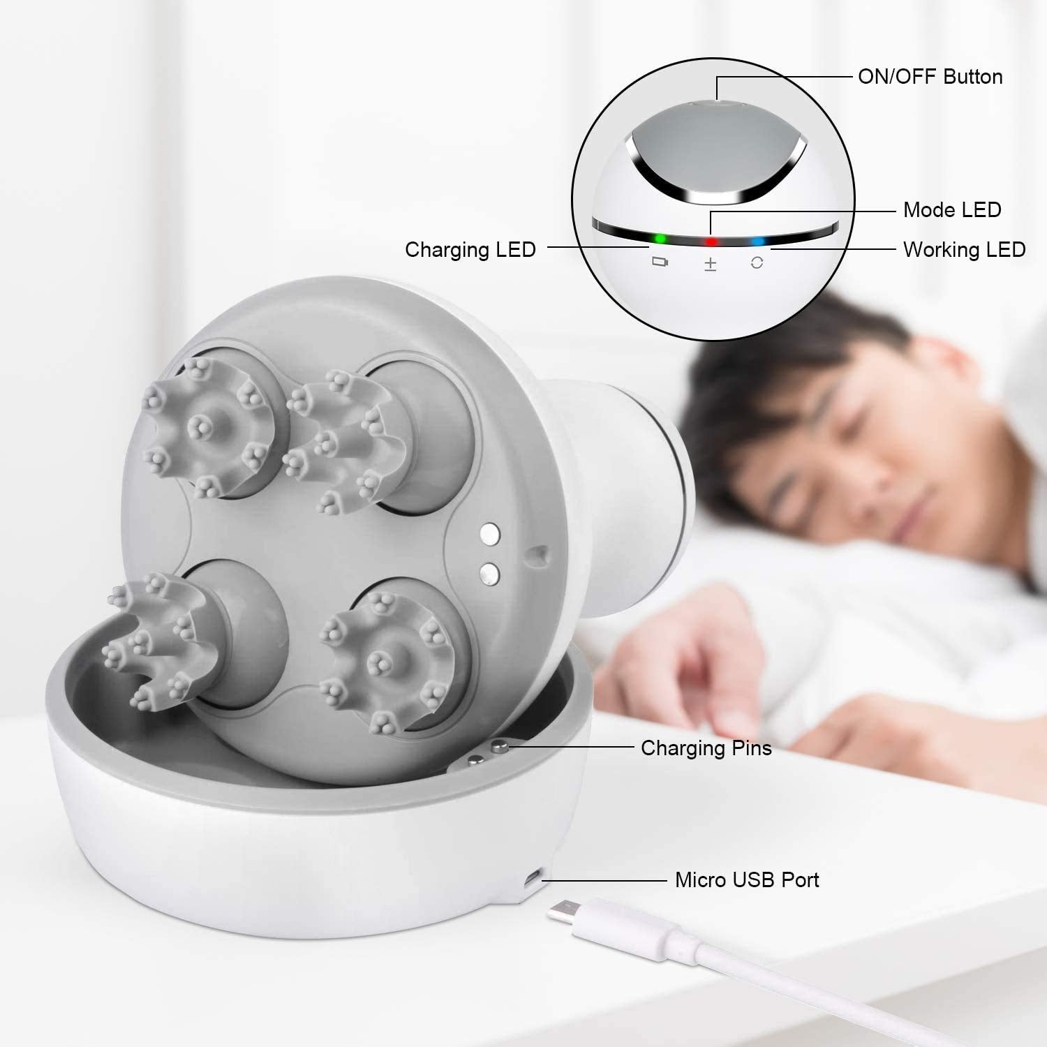Cotsoco waterproof massager designed for shower use and scalp comfort.