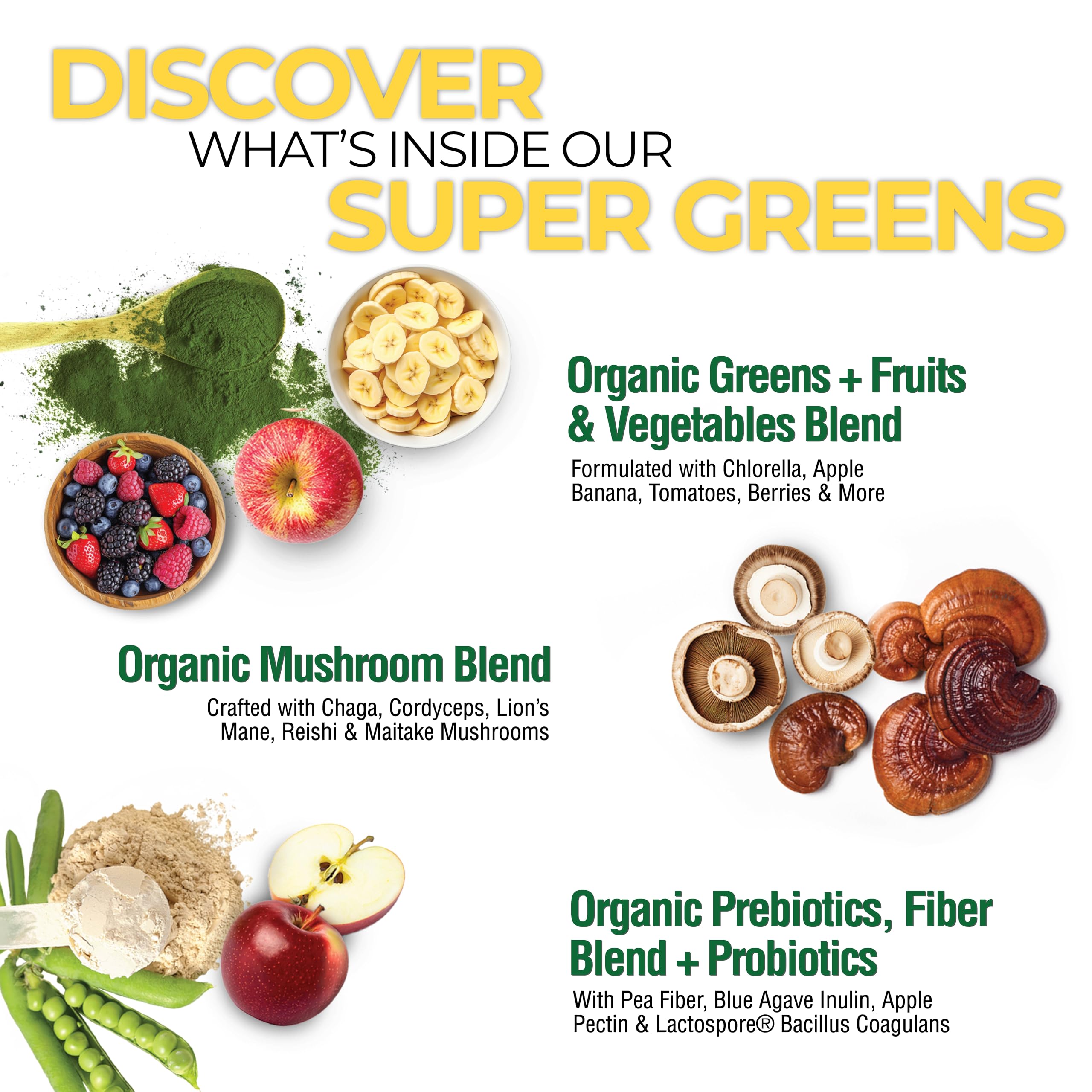 Country Farms Organic Daily Super Greens powder offers nourishing smoothie nutrition
